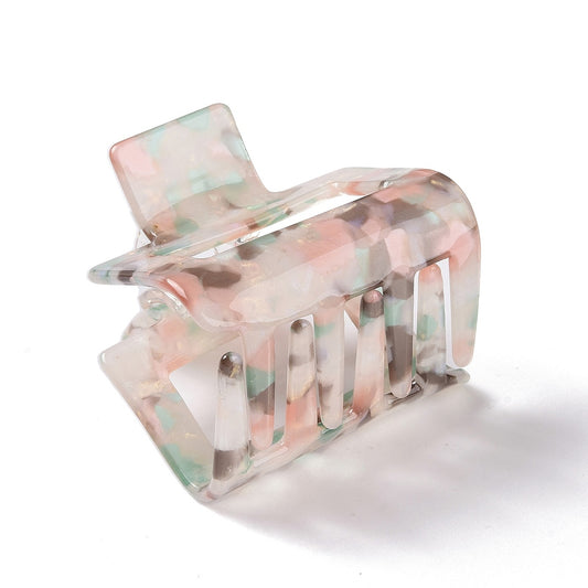 Small Claw Hair Clip Colourful Pastel Print Hair Claw Women Hair Accessory