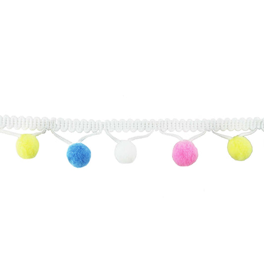 Pom Pom Trimmings - 1mt x 23mm - Multi Colours