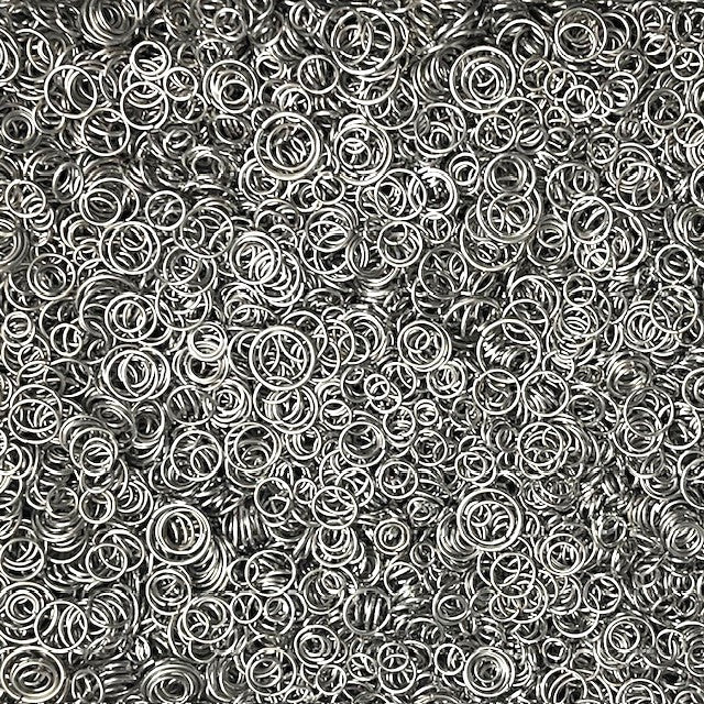 Jump Ring Mix - 4mm to 10mm - 20g 400+ Pieces - 6 Colours