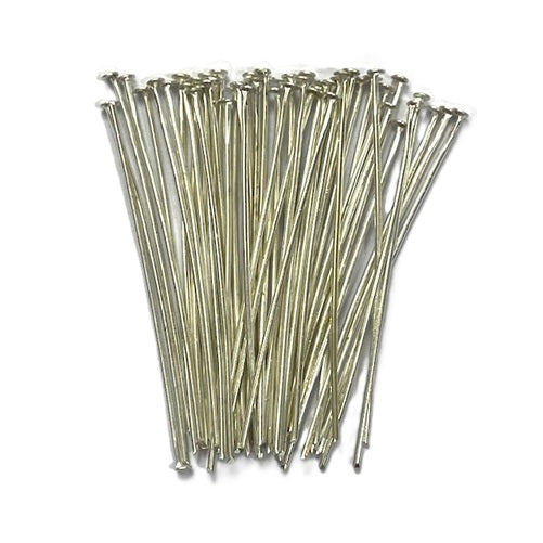 Head Pins - 45mm - Bright Silver - 50 Pieces