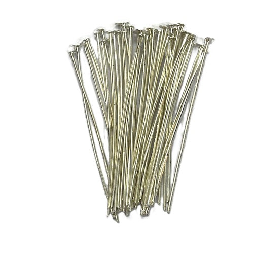 Head Pins - 50mm - 50 Pieces - Straightened
