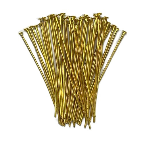 Head Pins - 50mm - 50 Pieces - Straightened