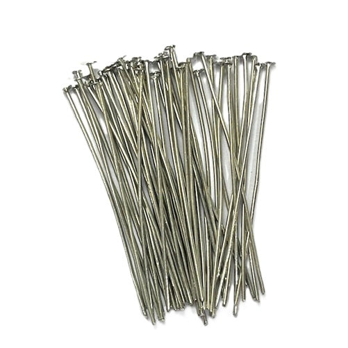 Head Pins - 50mm - 50 Pieces - Straightened