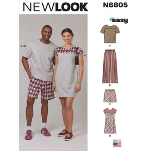 New Look Sewing Pattern 6805 - Unisex Sleepwear