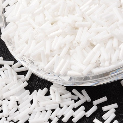 Glass Bugle Beads - Opaque - 6mm x 2mm - 20g Approx 250+ Pieces