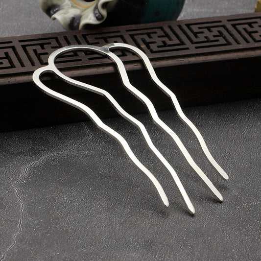 Hair Fork - Iron - 4 Prongs - Gold or Silver