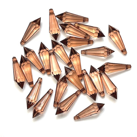 Plastic Acrylic Chandelier Drop Beads - 25 Large
