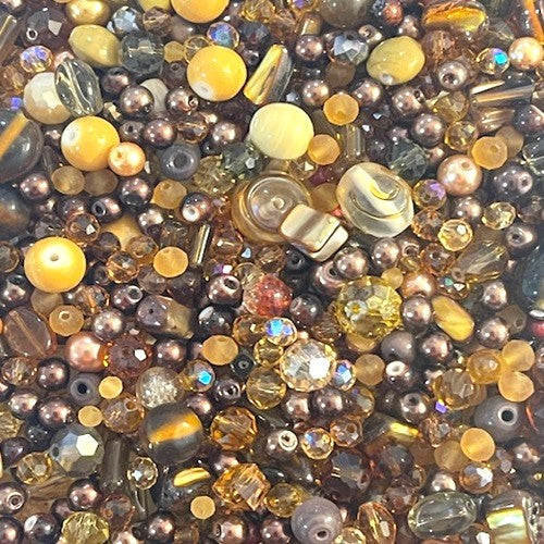 50g Glass Bead Mixes - 80 to 100 Pieces - Size 4mm to 12mm - 12 Colours