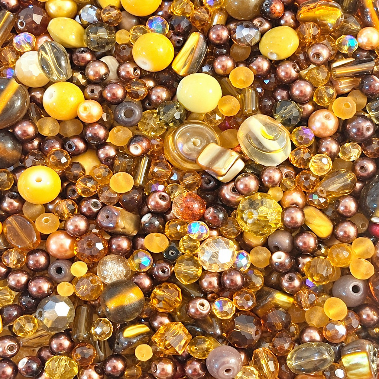 50g Glass Bead Mixes - 80 to 100 Pieces - Size 4mm to 12mm - 11 Colours