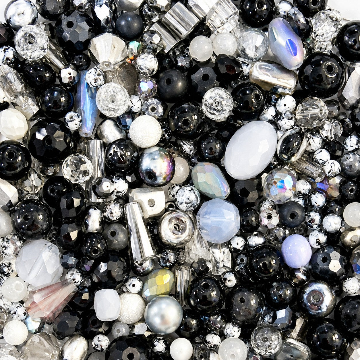 50g Glass Bead Mixes - 80 to 100 Pieces - Size 4mm to 12mm - 11 Colours