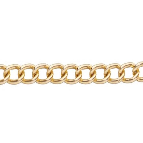 Metal Chain - Gold Plated - 1 Metre - For DIY Jewellery Making - Choose Your Size