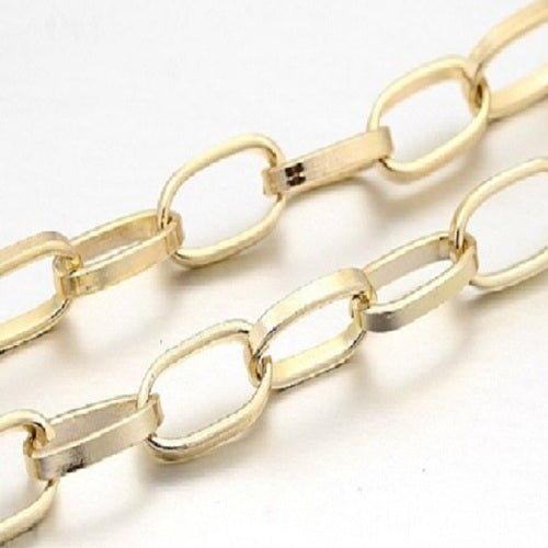 Metal Chain - Gold Plated - 1 Metre - 15mm x 8mm x 2mm - DIY Jewellery