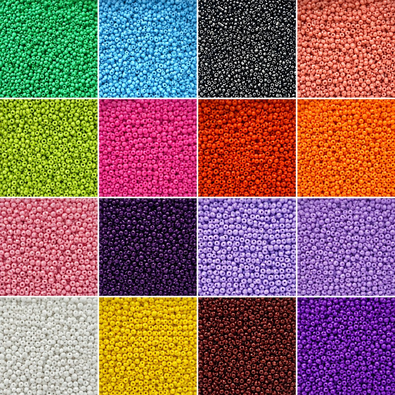 Glass Seed Beads - 2mm 11/0 - Opaque - 20g approx 1300 pieces