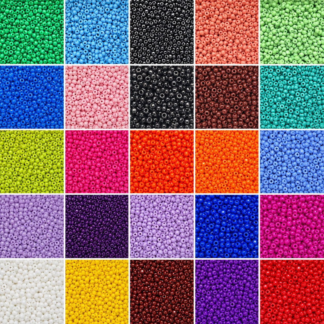 Glass Seed Beads - 3mm 8/0 - Opaque - 20g approx 600 pieces