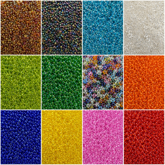 Glass Seed Beads - 2mm 11/0 - Rainbow - 20g approx 1300 pieces
