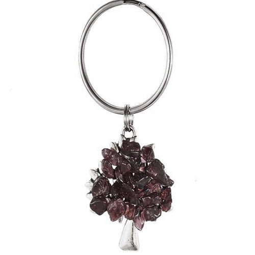 Keyring - Beaded Tree - Silver - Stainless Steel
