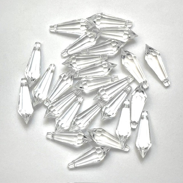 Plastic Acrylic Chandelier Drop Beads - 25 Large
