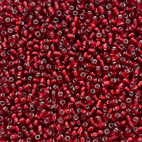 Glass Seed Beads - 3mm 8/0 - Silver Lined - 20g approx 500 pieces