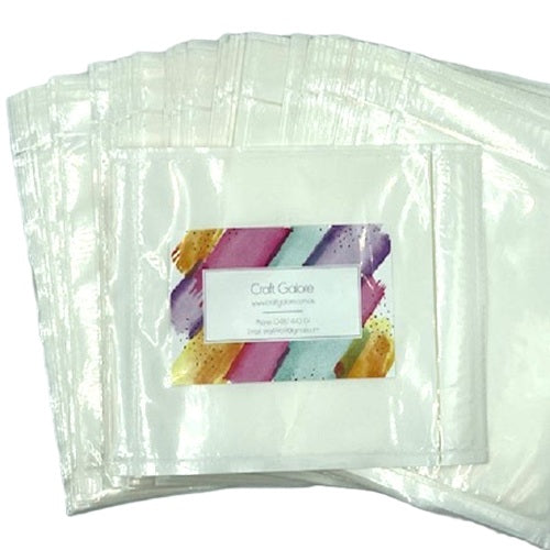 50 x White Plain Document Enclosed Sleeve - 110 x 150mm - Self Adhesive