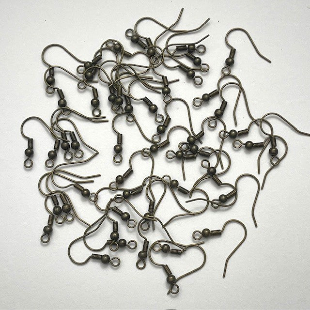 Earring Hooks - 50 Pieces - 6 Colours