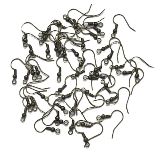 Earring Hooks - 50 Pieces - 6 Colours