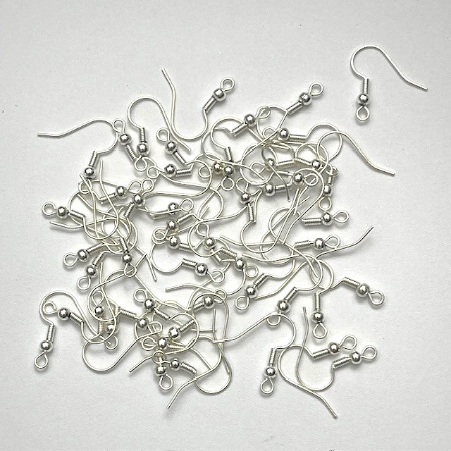 Earring Hooks - 50 Pieces - 6 Colours