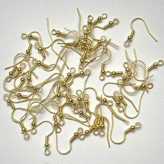 Earring Hooks - 50 Pieces - 6 Colours