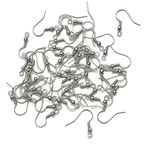 Earring Hooks - 50 Pieces - 6 Colours