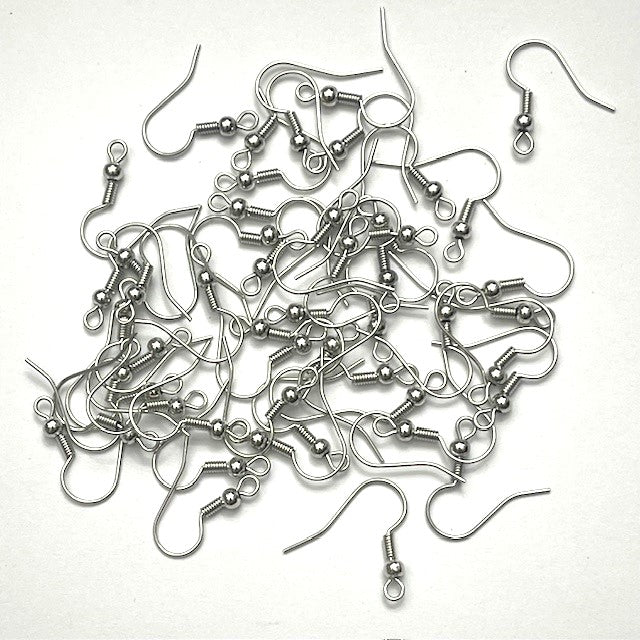 Earring Hooks - 50 Pieces - 6 Colours