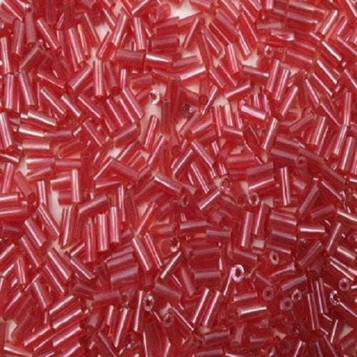 Glass Bugle Beads - Fire Brick Red - 5mm x 2mm - 20g Approx 250+ Pieces