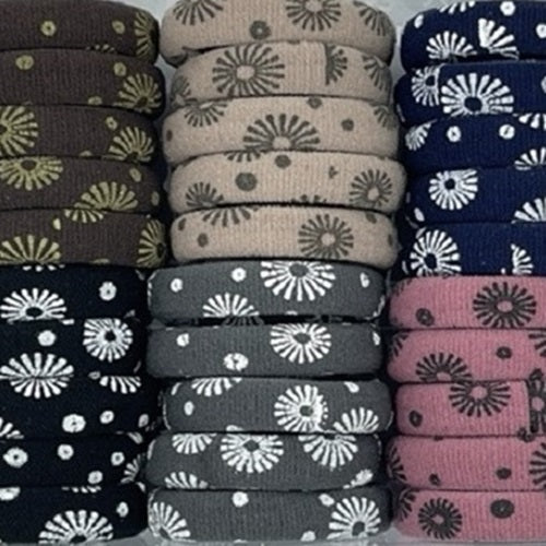 Hair Ties - Flowers 2 - Mixed Colours - 30 Pieces - 40mm