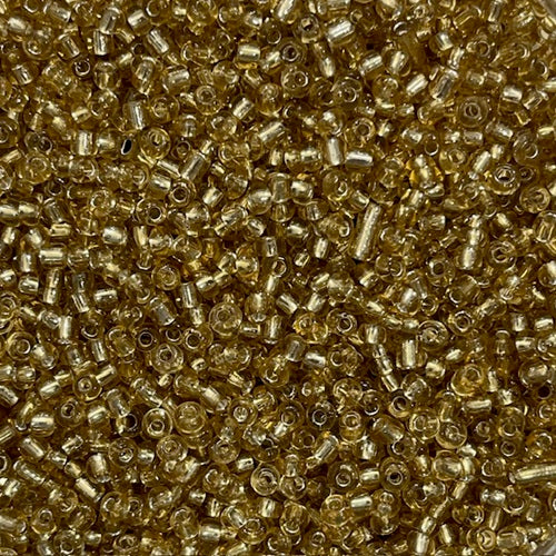 Glass Seed Beads - 3mm 8/0 - Silver Lined - 20g approx 500 pieces