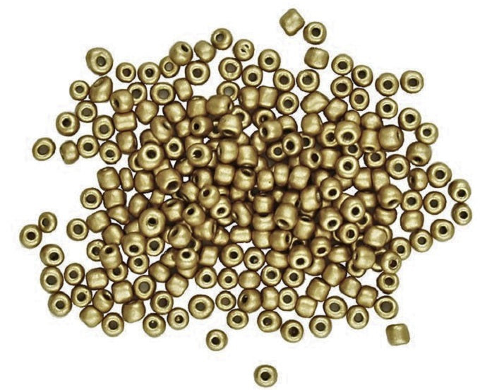 Glass Seed Beads - 4mm 6/0 - Metallic - 20g approx 200 pieces