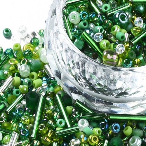 Glass Bugle & Seed Bead Mixes - 20g - Choose Your Colour