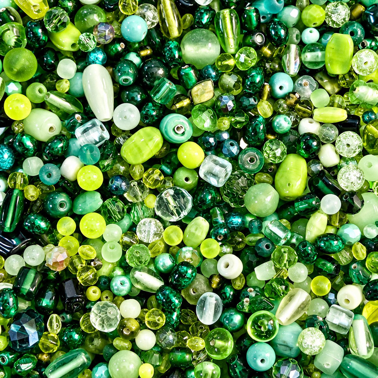 50g Glass Bead Mixes - 80 to 100 Pieces - Size 4mm to 12mm - 11 Colours
