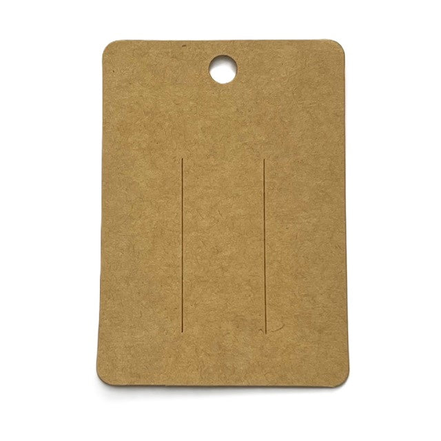 20 x Blank Kraft Paper Hair Clip Display Cards - 7cm x 10cm