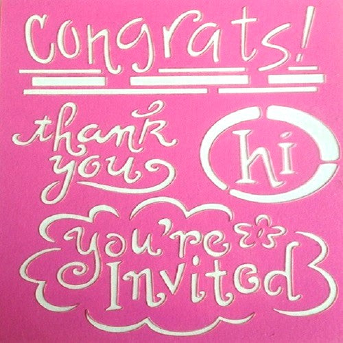Embossing Stencils - 9 Themes To Choose From
