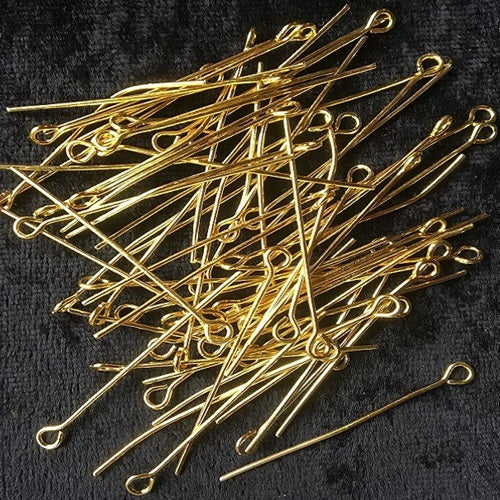 Eye Pins - 35mm - Gold - 50 Pieces