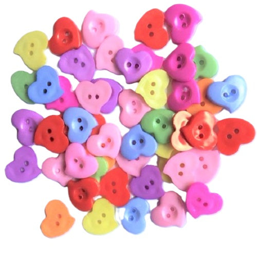 Heart Buttons - 20 Pieces