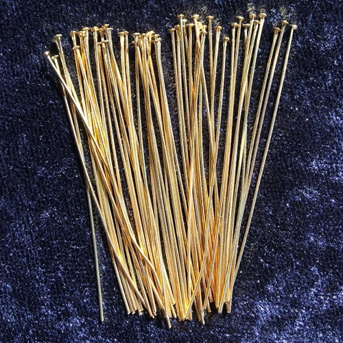 Head Pins - 50mm - 50 Pieces - Straightened