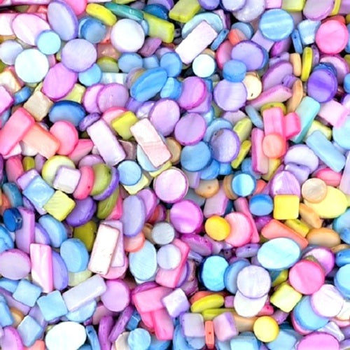 Glass Beads - Mother of Pearl Mix - 50g