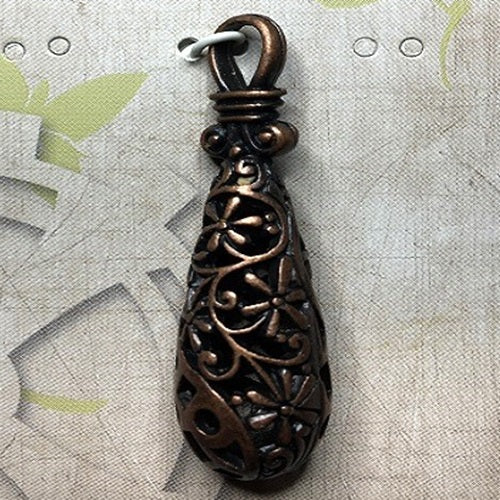 Pendant - Metal Drop - Antique Bronze or Copper - 1 Piece