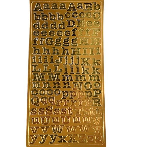 Craft Stickers - Gold or Silver - Alphabet