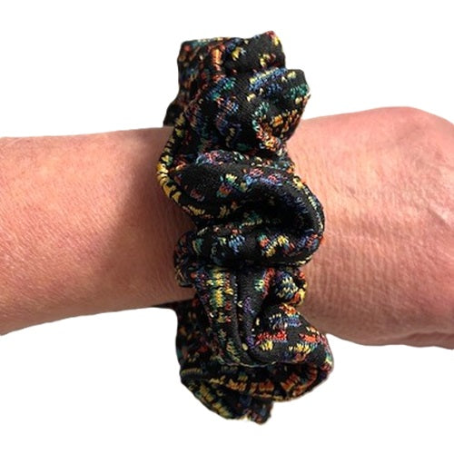 Scrunchies - Black & Colours - Wool Blend - Standard Size