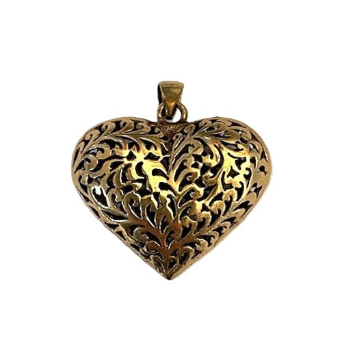 Pendant - Heart - Bronze Gold - 25mm - 1 Piece