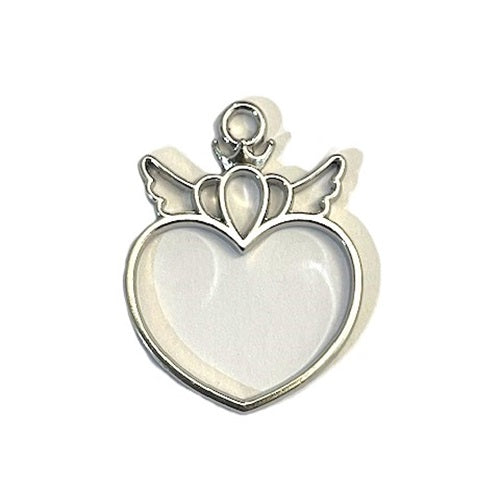 Pendant - Heart With Wings - Silver - 36mm - 1 Piece
