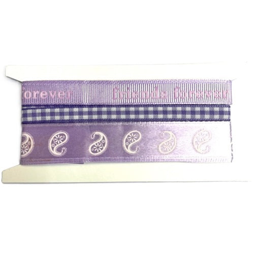 Ribbon - Friends Forever - Purple & White