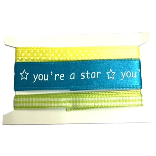Ribbon - You're A Star - Yellow, Blue & Green