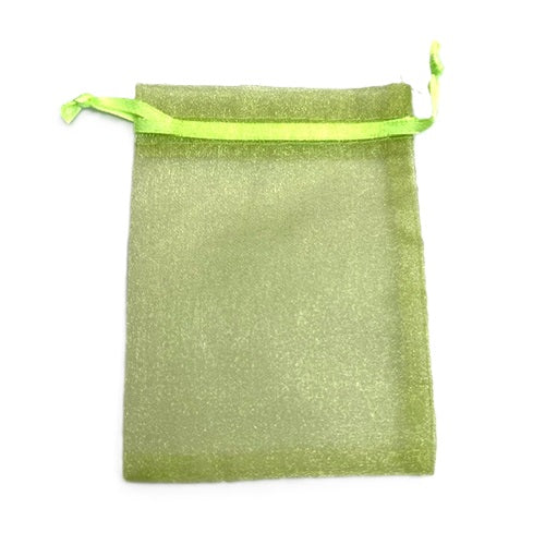 Organza Bag - Lime Green - 95mm x 70mm