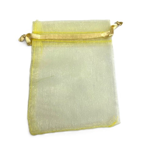 Organza Bag - Yellow - 95mm x 70mm